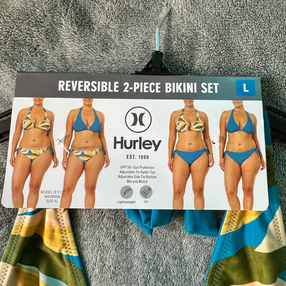 NWT HURLEY women’s reversible bikini L - Picture 2 of 5